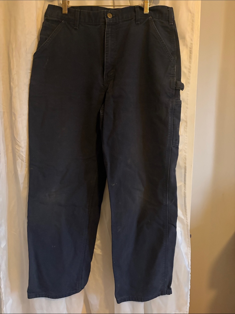 Men's Dark Navy Carharrt Loose Original fit work pants, 36x32